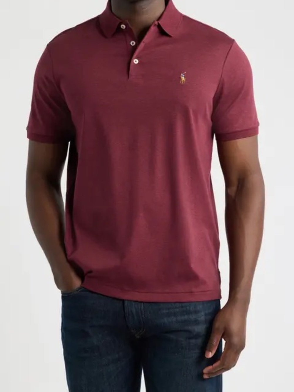 Polo Ralph Lauren Burgundy Men’s Short Sleeve Polo Shirt XL 100% Cotton